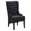 Vincent Linen Button-Tufted Chair with Silver Nail heads Trim Gray - Baxton Studio - 2 of 3