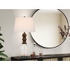 Cal Lighting 100W led Harlan metal/glass table Lamp - 4 of 4