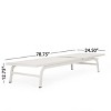 2 PCS FINN Patio Lounge Chair Chaise Recliner Weather Resistant without Cushion-Christopher Knight Home - 3 of 4