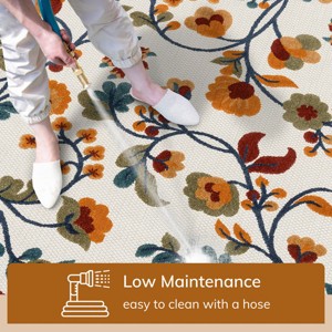 Well Woven Darla Floral Indoor OutdoorHigh Traffic Modern Carpet Area Rug - 1 of 4