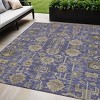 Purple Beige And Taupe Oriental Washable Indoor Outdoor Area Rug - 2 of 4
