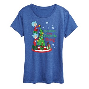 Women's - Dr. Seuss - Christmas Is A Family Thing Short Sleeve Graphic T-Shirt - 1 of 4
