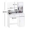 Lycvki Vanity Desk with Adjustable LED Mirror and Large Drawer - 3 of 4