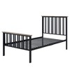 79"Twin Bed Zudora Bed Oak Sand Gary Finish - Acme Furniture: Cotton Upholstery, Chrome Frame - 4 of 4