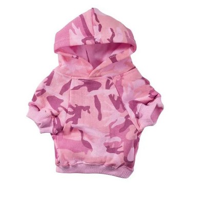 Casual Canine Camo Hoodie for Dogs, 24" XXL, Pink