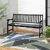 Laurel 3-Seat Slat-Back Acacia Wood Outdoor Garden Patio Bench - JONATHAN Y - 2 of 4
