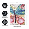 Folk Butterfly Moire Garden Flag - 4 of 4