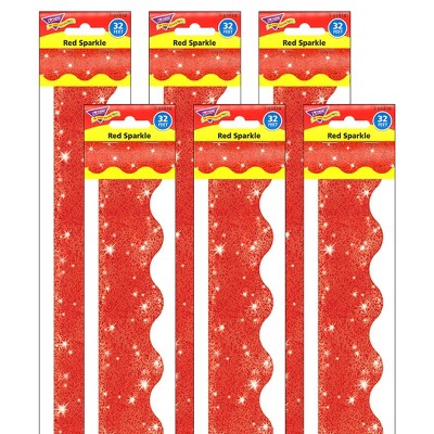 TREND Red Sparkle Terrific Trimmers®, 32.5' Per Pack, 6 Packs