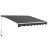 Outsunny 13' x 10' Electric Awning, Patio Retractable Awning with LED Lights and Remote Controller, Dark Gray - 4 of 4