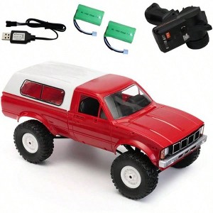 RC Rock Crawler 4x4 Pickup 1: 16 2.4G Off - Road RC Truck with Trailer, 2 Batteries, All Terrain RTR Racing Vehicle - 1 of 4