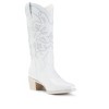 IUV Cowboy Boots For Women Pointy Toe Women's Western Boots Cowgirl Boots Brown/White - 3 of 4