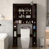 Over The Toilet Storage Cabinet with Barn Doors & Adjustable Shelf, Home Space-Saving Toilet Rack - 4 of 4