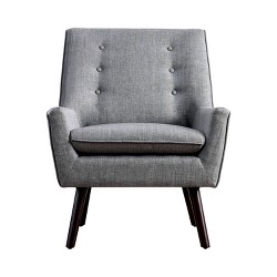 Gray ioHOMES Ectonville Contemporary Tufted Flannelette Accent Chair