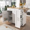 KWPZQEB Kitchen Island with Drop Leaf, Kitchen Island On Wheels with Pull Out Cabinet Organizer & Internal Storage Rack, Bar Cart Cabinet for Kitchen - 2 of 4