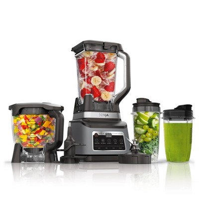 Ninja Professional Plus Kitchen Blender System and 8-Cup Food Processor with Auto-iQ Black BN803TGT: 72oz Smoothie Blender, 5 Speeds, Ice Crusher