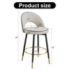JUJABU PU Upholstered 360 ° Rotatable Bar Stools Set of 2 with Smooth and Beautiful Black Metal Legs - 4 of 4