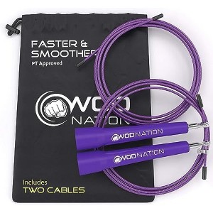 WOD Nation Adjustable Speed Jump Rope For Men, Women & Children, Fitness Skipping Rope for Boxing, MMA and Endurance - 1 of 4