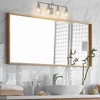 Bryant 4-Light Matte Black Vanity Light - Nautical Charm for Bath Spaces, Dimmable, Steel Frame - 4 of 4