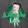 Men's Betty Boop St. Patrick's Day Betty A Kiss for Luck Pull Over Hoodie - 2 of 4