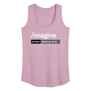 Women's - Instant Message - Ai Imagine Prompt Please Go Away Graphic Racerback Tank - 1 of 4