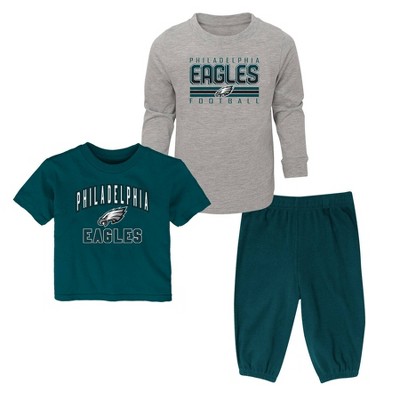Image of NFL Philadelphia Eagles Baby Boys' 3pk Coordinate Set - 12M