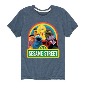 Boys' - Sesame Street - Group Elmo And Friends Short Sleeve Graphic T-Shirt - 1 of 4