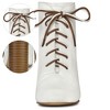 Allegra K Women's Round Toe Lace Up Chunky Heels Ankle Booties - 3 of 4
