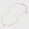 14K Gold Plated Round Initial Pendant Necklace - A New Day™ - 3 of 4