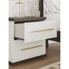 Signature Design by Ashley Nendalane 2-Drawer Nightstand with USB port, Brown/White - 2 of 4