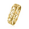 Ross-Simons Italian 18kt Yellow Gold Filigree Leaf Eternity-Style Ring - 3 of 4
