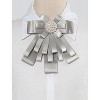 Allegra K Women's Pre-tied Pin Brooch Ribbon Beads Party Bowknot Bow Tie - 2 of 4