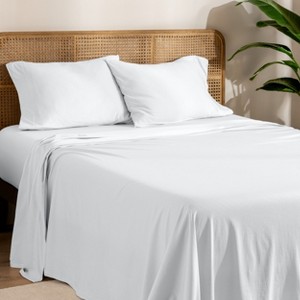 Bare Home Organic Cotton Jersey Sheet Set - 1 of 4