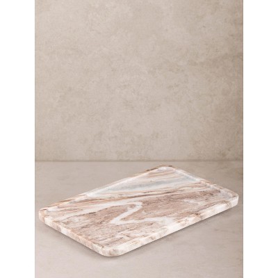 Clover Beige and White Marble Decorative Tray