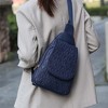MKF Collection Cleisy M logo Embossed Vegan Leather Women’s Sling Bag by Mia K - 3 of 4