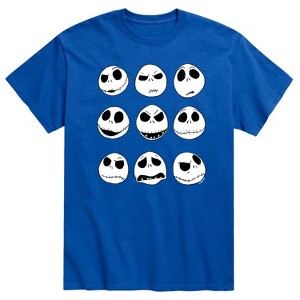 Men's - The Nightmare Before Christmas - Jack Skellington Face Expressions Short Sleeve Graphic T-Shirt - 1 of 4