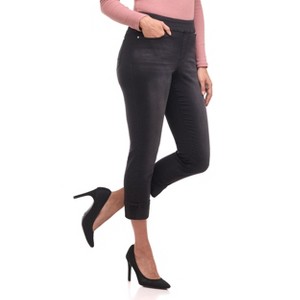 Rekucci Secret Figure Women’s Pull-On Slim Fit Cropped Jeans – 4 Season Style - 1 of 4