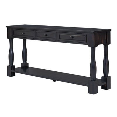 Dexmalle Console Table 63" Long Console Table with Drawers and Shelf