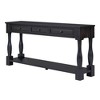 YOOCOZZ Solid Wood 63" Long Mediterranean Style Console Table with Shelf and Drawers - 3 of 4