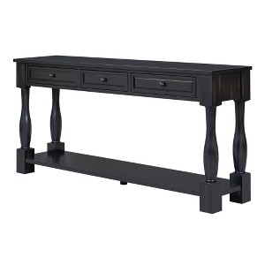 Dexmalle Console Table 63" Long Console Table with Drawers and Shelf - 1 of 4