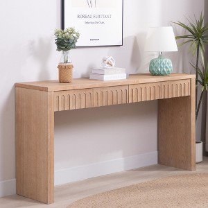Kumasinova 59.2" Wood Console Table with Drawers,Modern Entryway Table with Storage,Console Tables for Entryway,Office&Living Room - 1 of 4