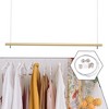 YIYIBYUS Ceiling Garment Hanging Rack Clothing Rod - 3 of 4