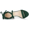 Allegra K Women's Back to College Open Toe Lace Up Chunky High Heels Strappy Sandals - 4 of 4