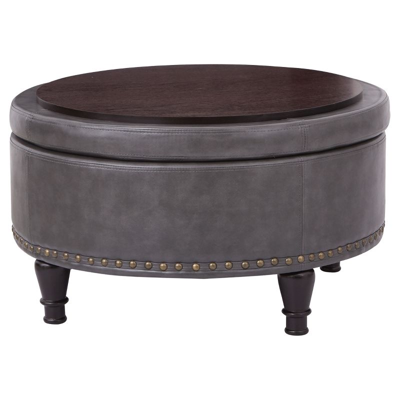 Augusta Ottoman Pewter - OSP Home Furnishings, 4 of 11