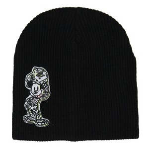 NEFF Disney Mickey Mouse Embroidered Skeleton Halloween Adult Beanie Hat Cap - 1 of 4