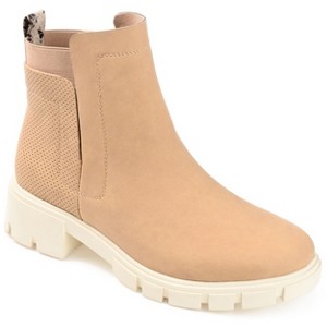 Journee Collection Womens Jeeva Inside Zip Block Heel Booties - 1 of 4