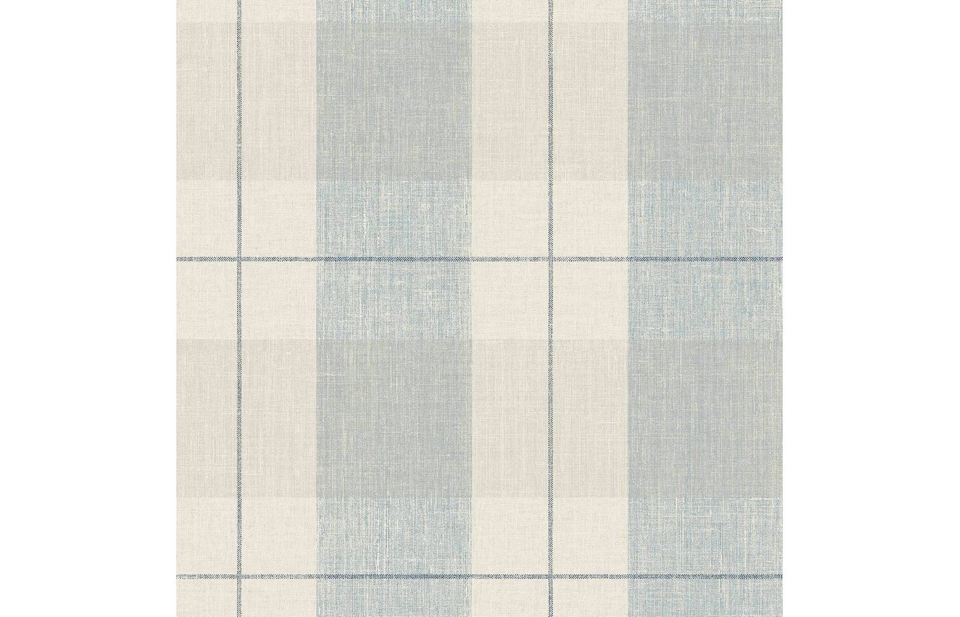 NextWall Blue and Beige Lenox Hill Plaid Peel and Stick Wallpaper