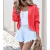 BLUEMING Womens Open Front Knit Cropped Cardigans Sweater Lantern Long Sleeve Fall Casual Shrugs Sweater - 3 of 3