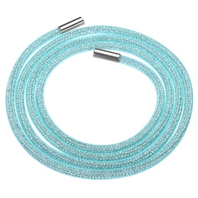 Unique Bargains Round Bling Rhinestone Tube Rope for Sneakers Sweaters