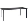 vidaXL Patio Dining Set Outdoor Table and Chair Conversation Set, Steel, 7-Piece, Anthracite - 3 of 4