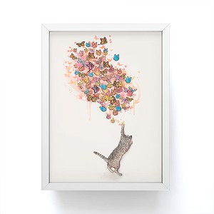 Laura Graves catching butterflies Framed Mini Art Print - Society6 - 1 of 3